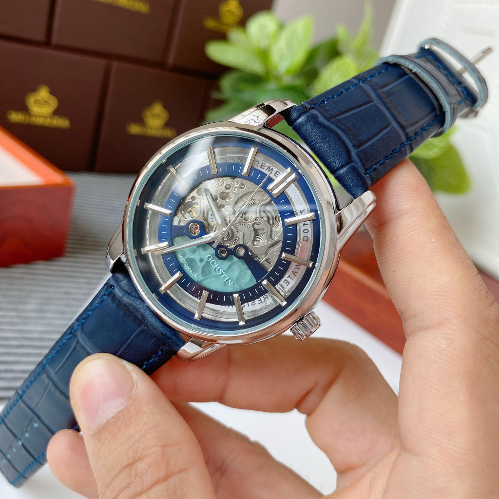 Đồng hồ nam Ochstin cơ lộ máy thiết kế cao cấp tuyệt đẹp, đẳng cấp, máy siêu nhạy, hoạt động mượt