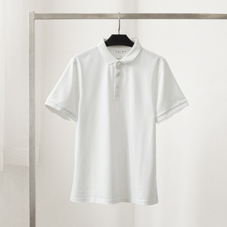 Think menswear - áo polo basic trơn #0202 - trắng