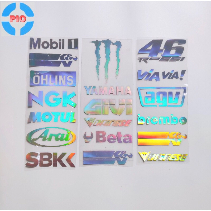 Tem Phản Quang Laser Cao Cấp Dán Xe Máy, Ô Tô, Mũ Bảo Hiểm, Chống Thấm Nước, Chống Bay Màu