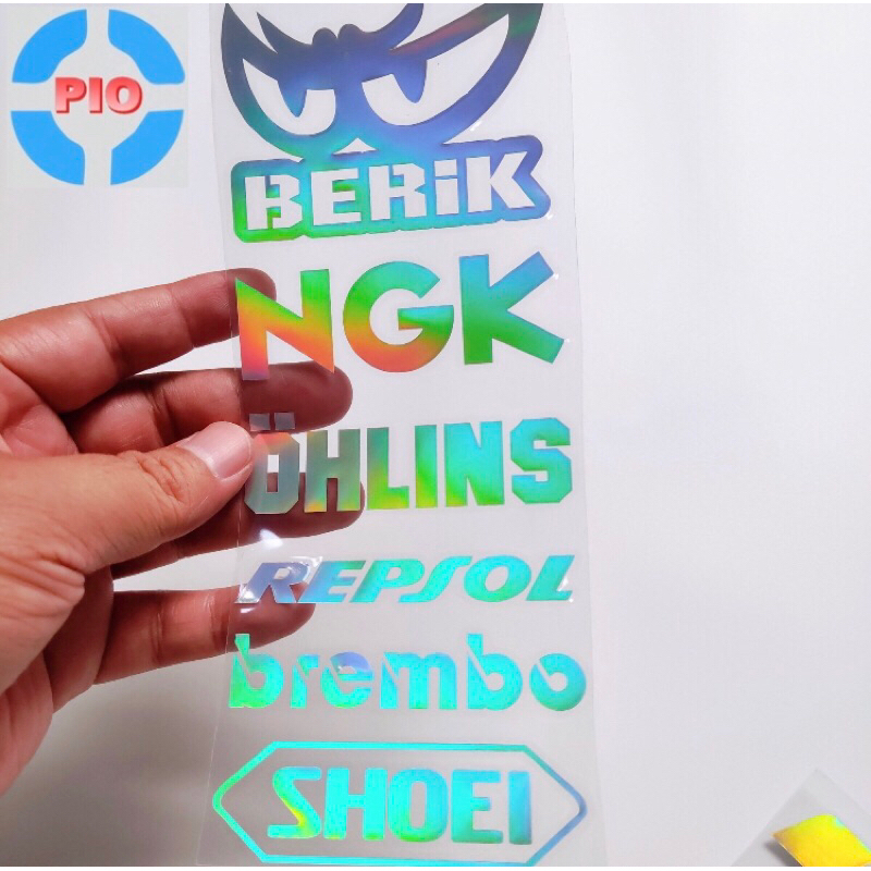 Tem Phản Quang Laser Cao Cấp Dán Xe Máy, Ô Tô, Mũ Bảo Hiểm, Chống Thấm Nước, Chống Bay Màu