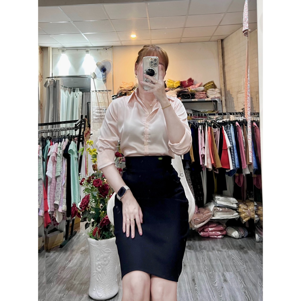 HÌNH THẬT 100% CÓ VIDEO- ÁO SƠ MI LỤA SATIN CAO CẤP