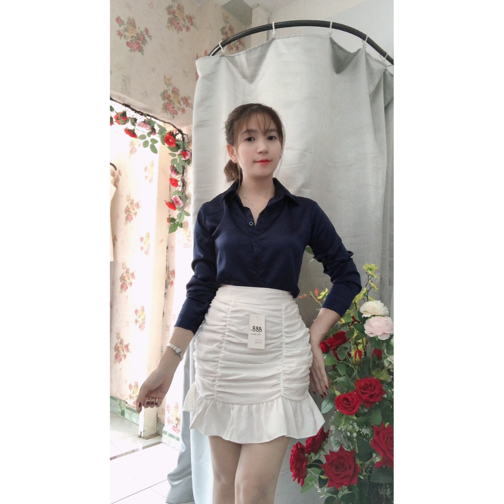 HÌNH THẬT 100% CÓ VIDEO- ÁO SƠ MI LỤA SATIN CAO CẤP