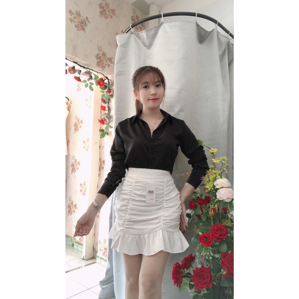 HÌNH THẬT 100% CÓ VIDEO- ÁO SƠ MI LỤA SATIN CAO CẤP