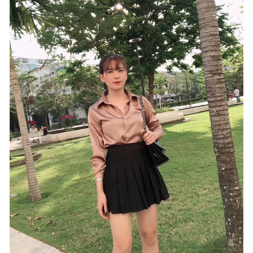 HÌNH THẬT 100% CÓ VIDEO- ÁO SƠ MI LỤA SATIN CAO CẤP