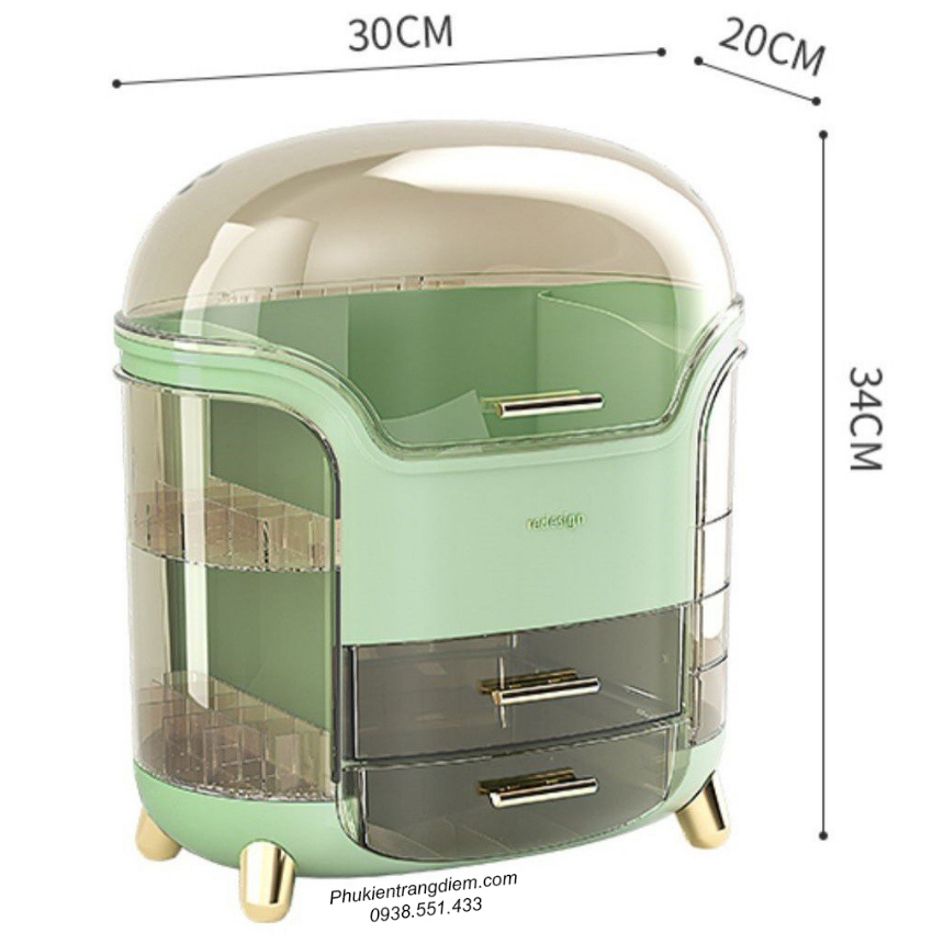 Hộp Đựng Mỹ Phẩm - Son Phấn Để Bàn Trang Điểm Nhiều Ngăn Chống Bụi - Storage Box