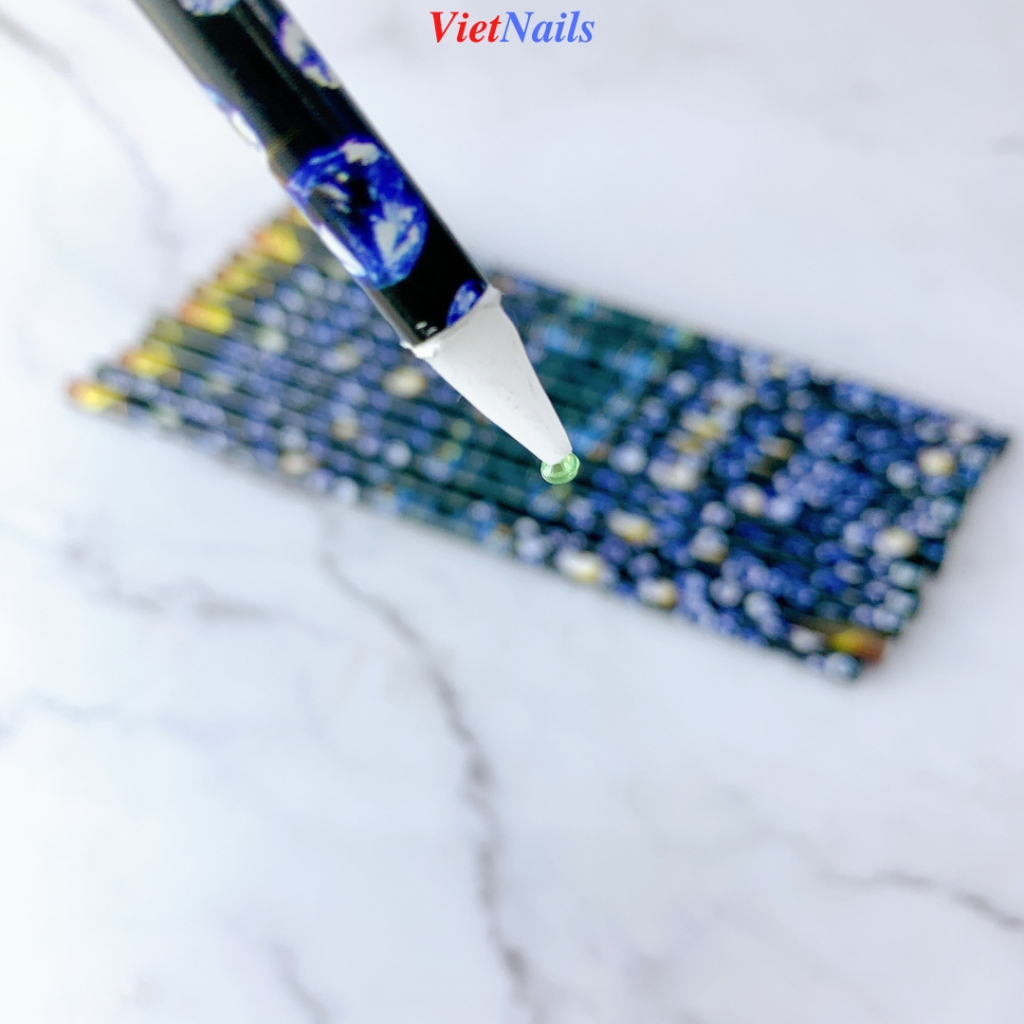 Combo Bút Nến Chấm Đá Nail Và Khay Đá Tròn Nữa Chân 12 Màu