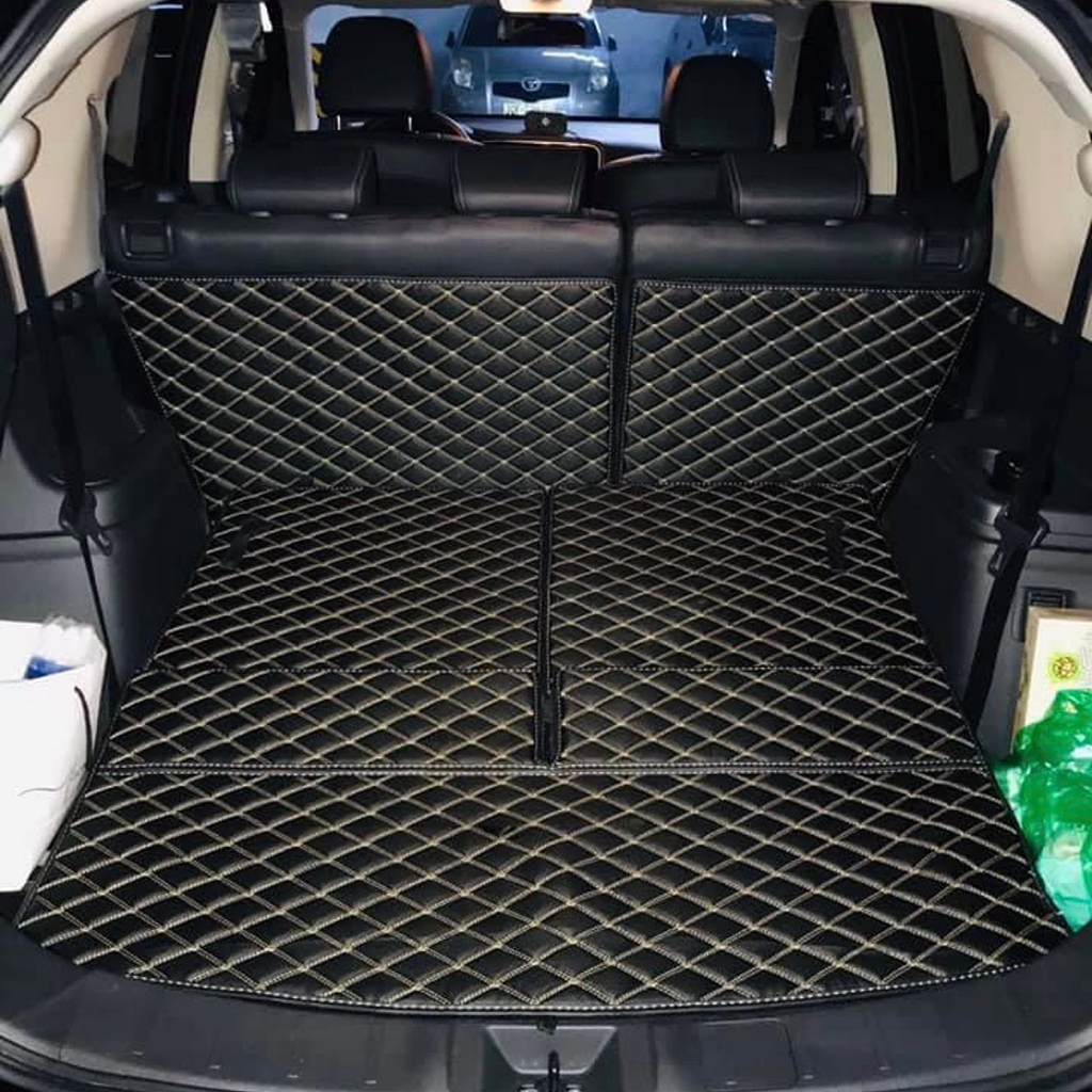 Thảm lót cốp kèm ốp lưng ghế cho Kia Sorento, Hyundai Santafe, Mazda CX8