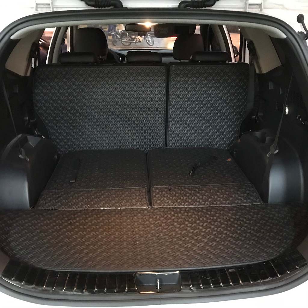 Thảm lót cốp kèm ốp lưng ghế cho Kia Sorento, Hyundai Santafe, Mazda CX8