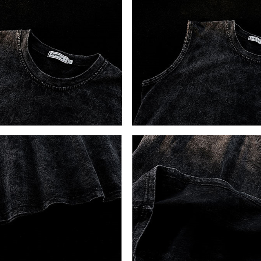 Áo thun tanktop Midi chất liệu wash cao cấp trẻ trung thời trang phong cách phù hợp cho nam và nữ