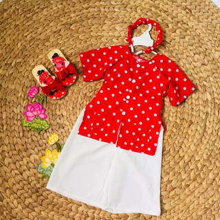 BỘ BÀ BA LỤA HOA CHO BÉ