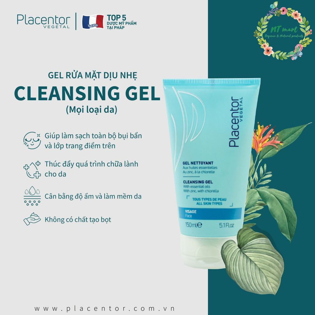 [THUẦN CHAY] Gel rửa mặt dành cho mọi loại da Placentor Cleansing Gel