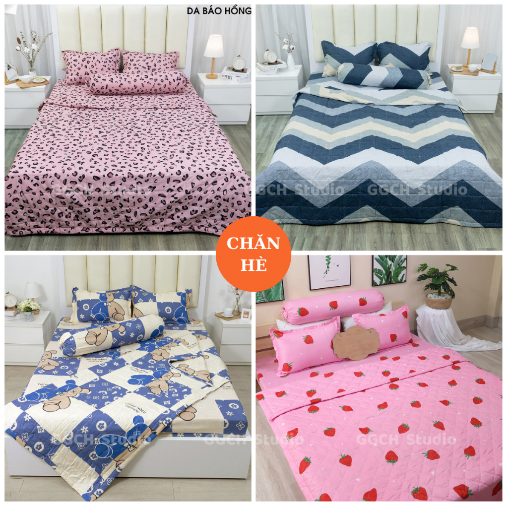 Sét 5 Món Chăn Hè Thu Trần Bông không Lồng Ruột Mẫu Mới (Gửi mẫu qua cho shop để chọn thêm nhé)