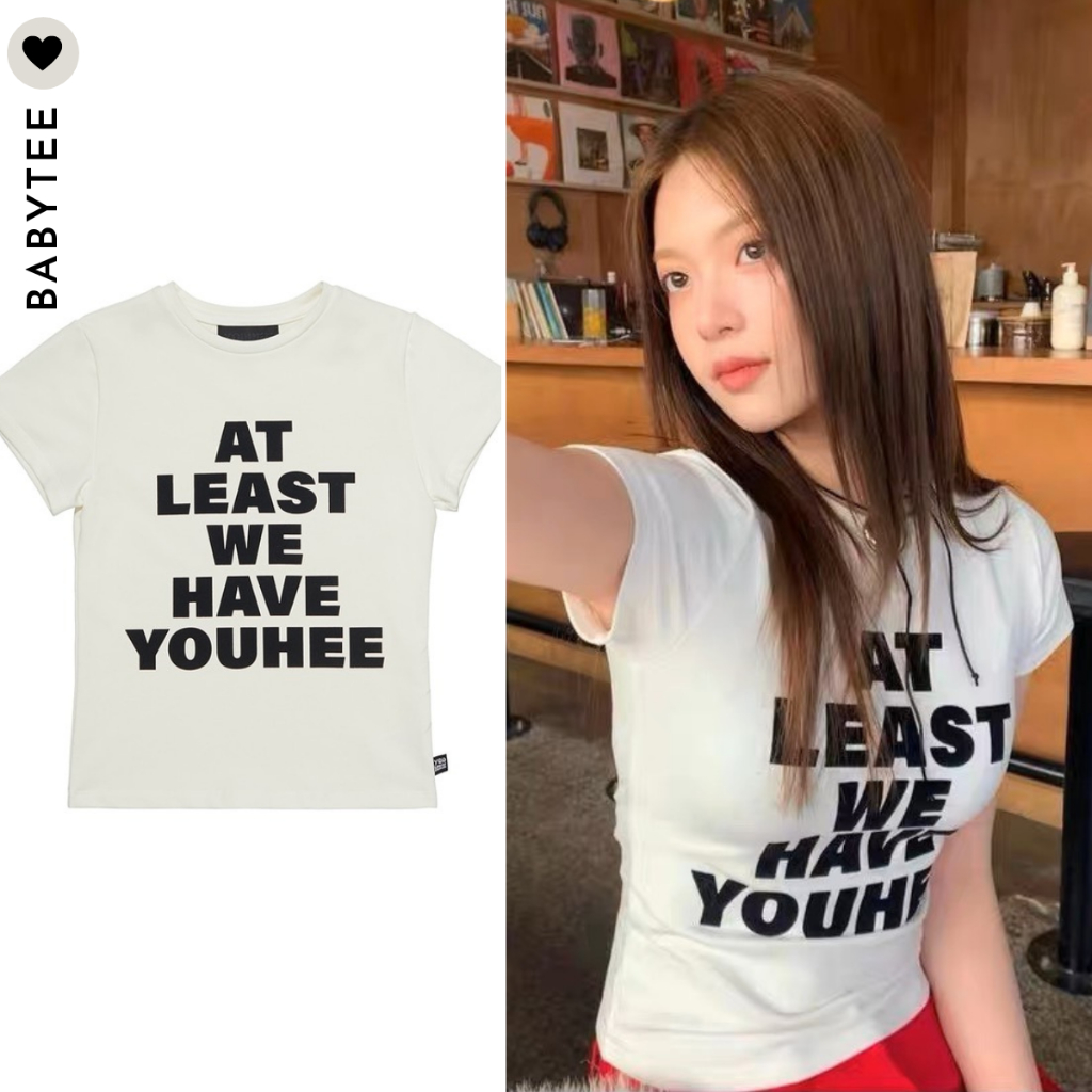 Áo Thun Babytee Đen/Trắng AT LEAST Hack Eo Dáng Ôm 2023 𝑩𝒚𝒄𝒂𝒎𝒄𝒂𝒎