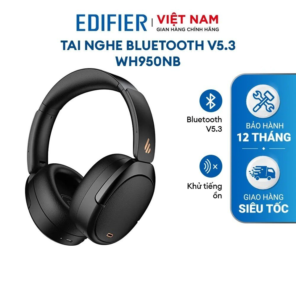 Tai nghe Bluetooth V5.3 EDIFIER WH950NB | Khử tiếng ồn chủ động | Thời gian sử dụng lên đến 55h | Bảo Hành 12 Tháng.