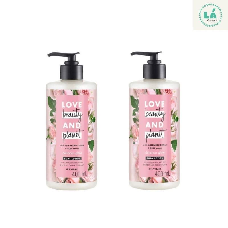 Sữa dưỡng thể làm sáng da Love Beauty And Planet Delicious Glow Body Lotion (Chai 400ml)