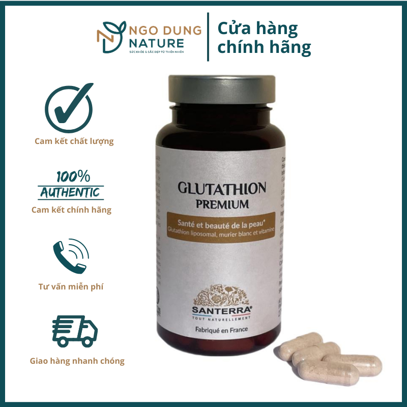 GLUTATHION PREMIUM Santerra - TRẮNG DA MỜ NÁM