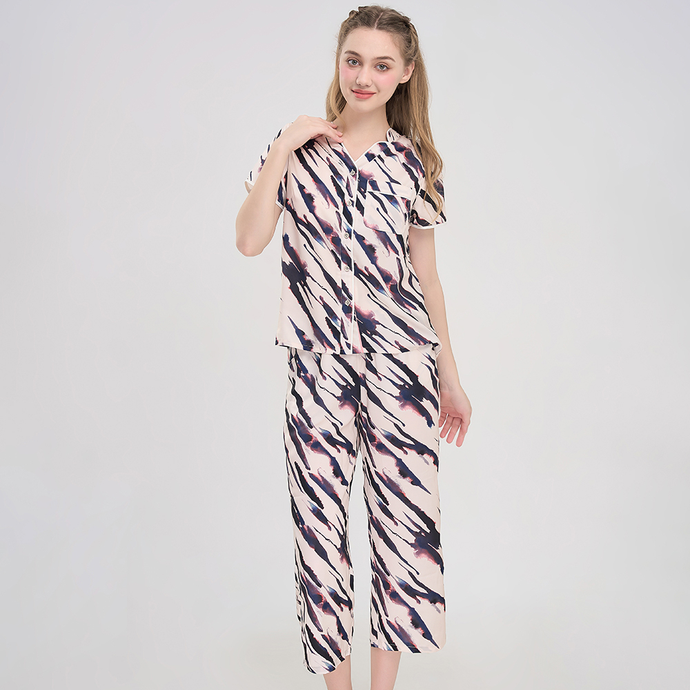 Bộ Đồ Satin Lửng Nữ Vincy Thoáng Mát BLS031W21