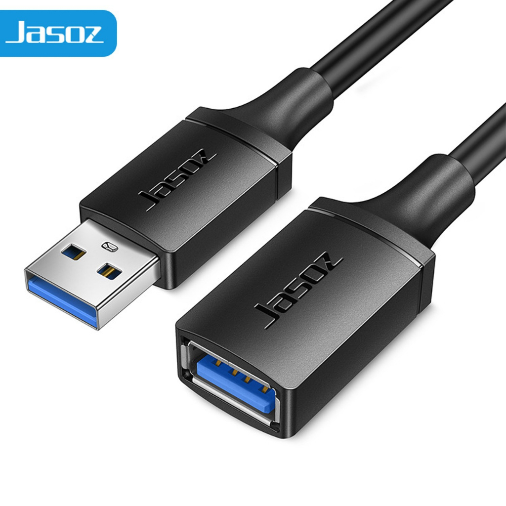 Dây nối dài USB 3.0 dài từ 1-3m Jasoz, truyền tải dữ liệu tốc độ cao, bảo hành 12 tháng
