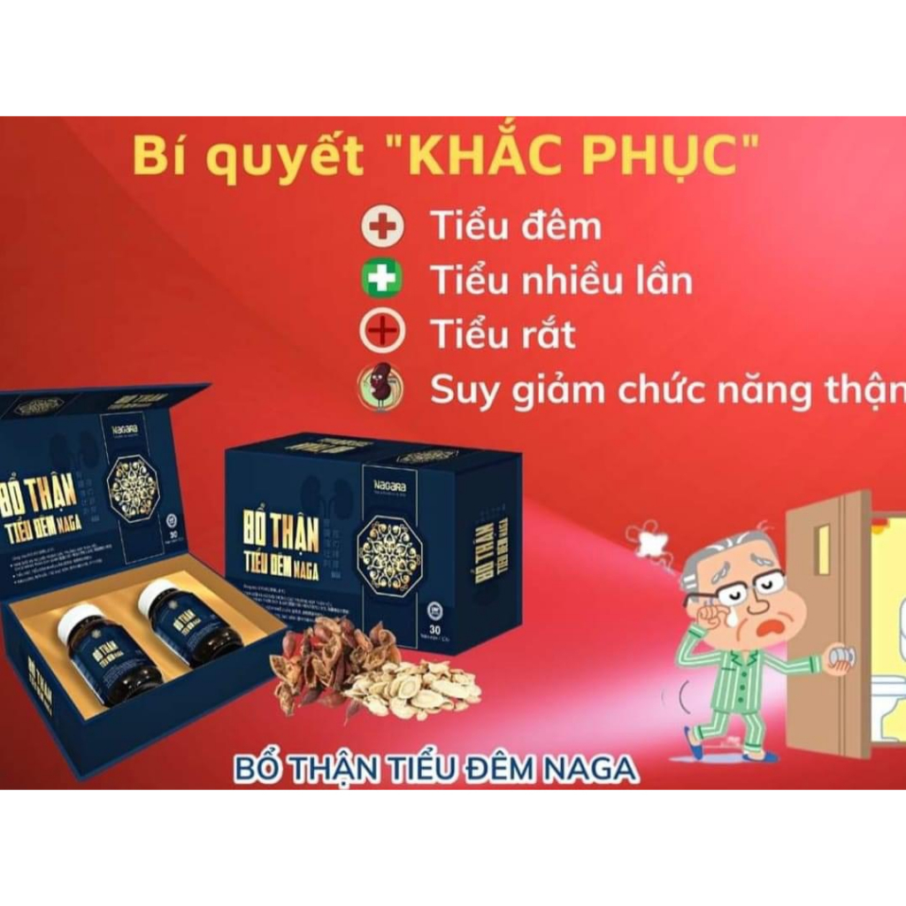 Bổ Thận Tiểu Đêm NAGA Nhật Bản Chính Hãng Dùng Cho Nam Giới Và Nữ Giới, Giảm Đau Lưng Mỏi Gói, Tóc Bạc Nhiều, Ch 30 viên