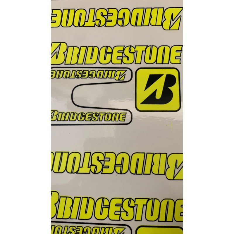 Bộ tem dán xe đạp Bridgestone màu vàng dạ quang hàng nhập Thái Lan chất lượng cao dành trang trí riêng cho dòng xe này