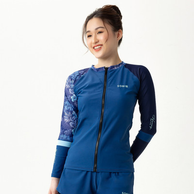 Áo bơi nữ tay dài khoá kéo Harmony Galaxy Sobie