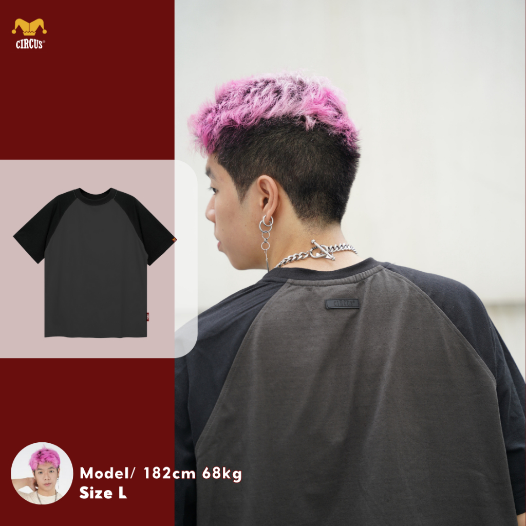 Áo thun Raglan trơn form boxy unisex oversize Local Brand Circus 100% Cotton - Mã Basic R00