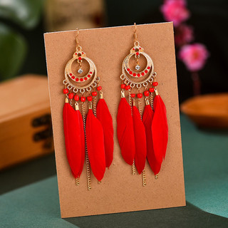Hoa tai boho lông vũ - Khăn bandana