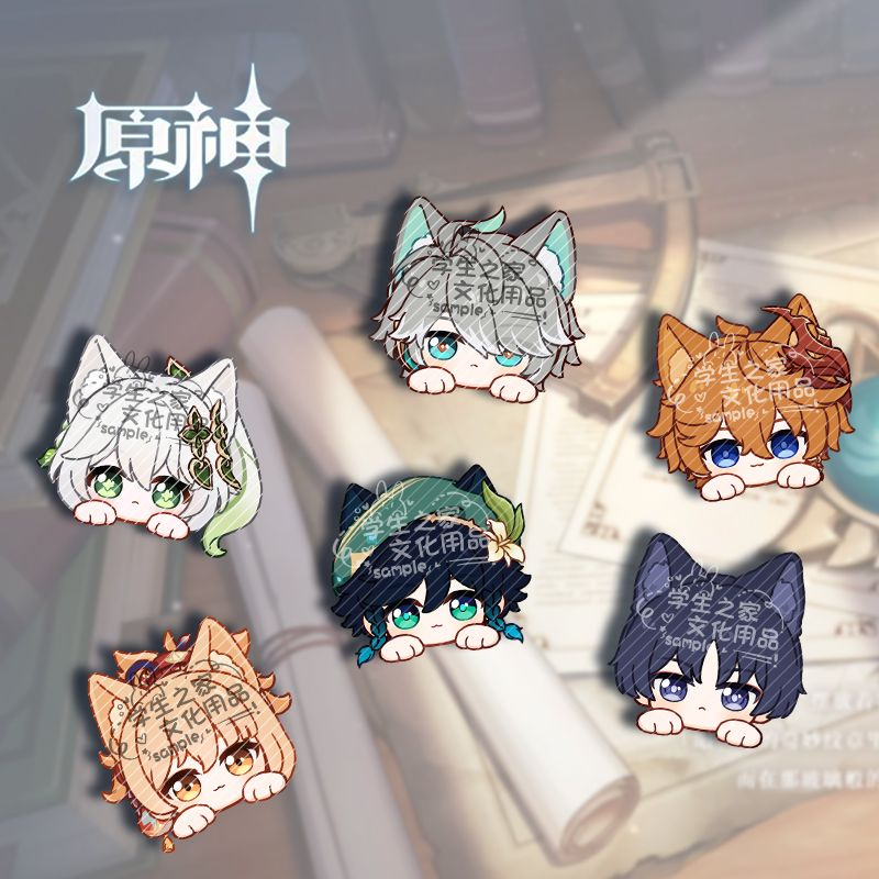 genshin Huy Hiệu Bằng Acrylic Hình Nhân Vật Hoạt Hình Anime