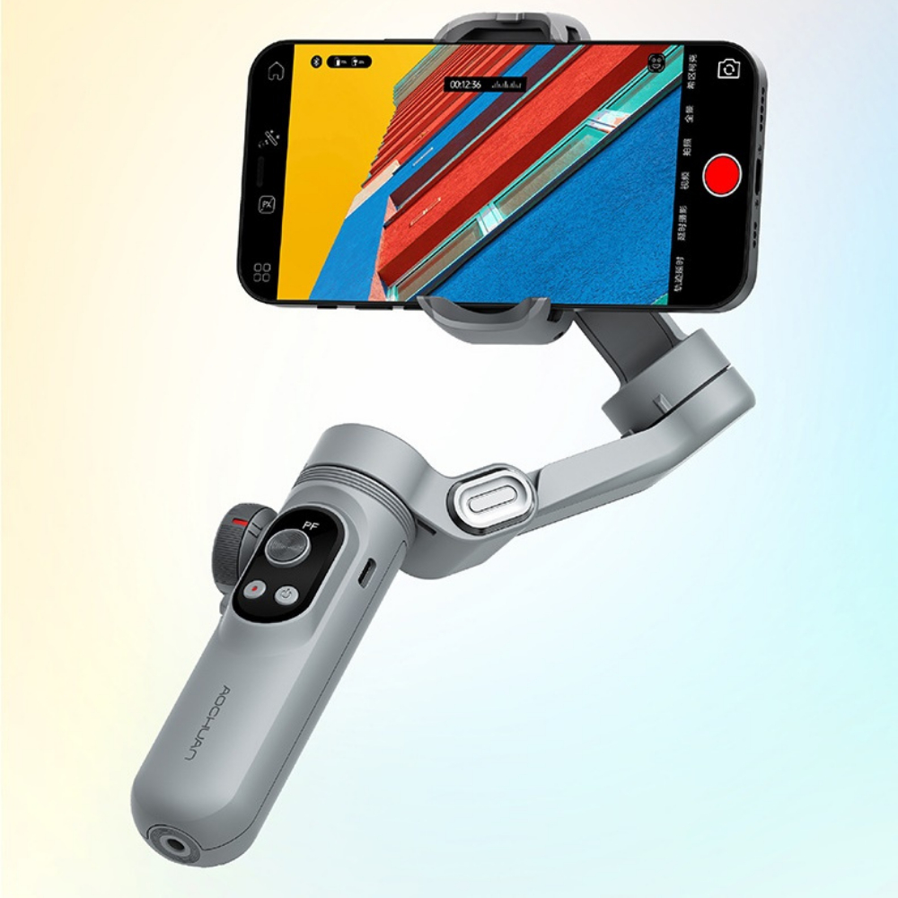 Gậy chống rung gimbal Smart X Pro X3 điện thoại điều khiển 4 chiều dễ dàng, Gậy quay phim điện thoại tự động cân bằng.