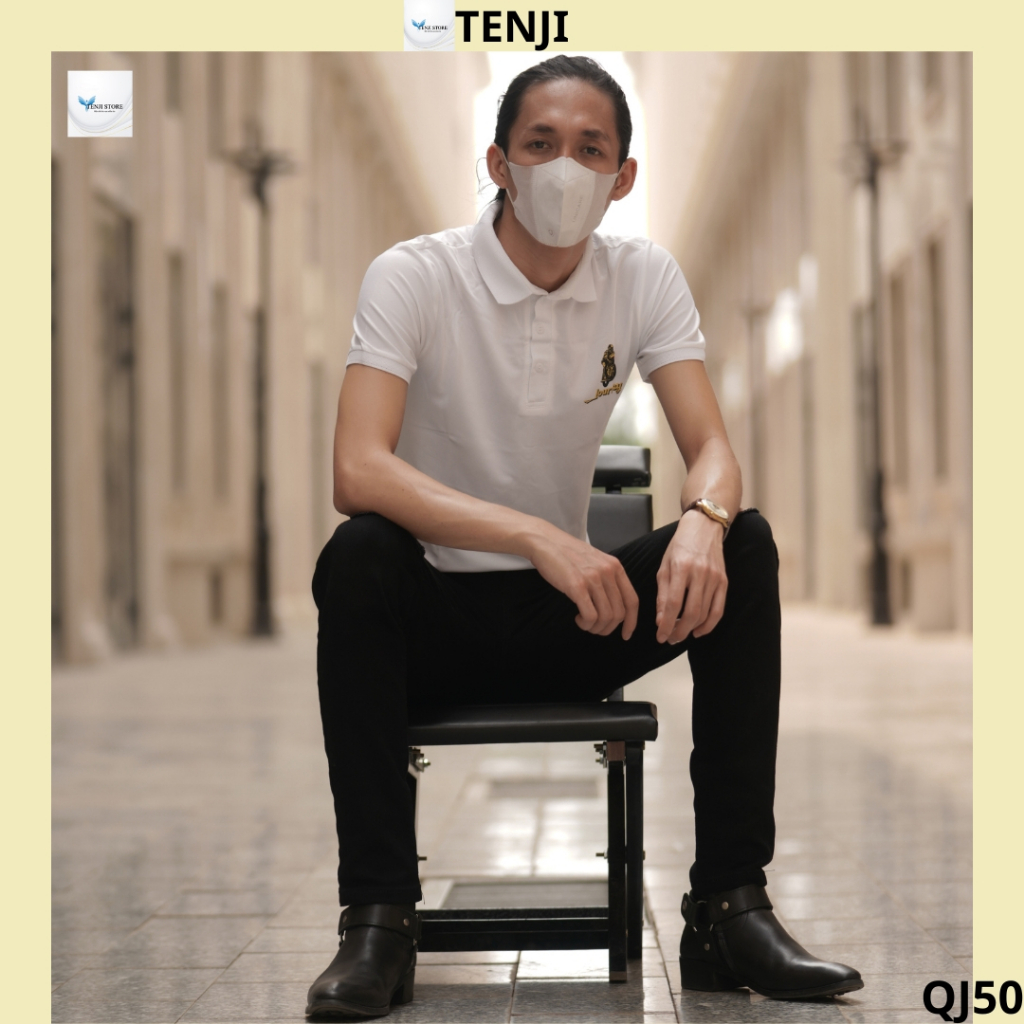 Quần jean nam TENJI QJ5050 đen chất bò họa tiết rách gối kiểu dáng kinny size (28-32+34)