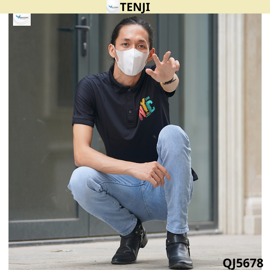 Quần jean nam xanh TENJI QJ5678 chất bò họa tiết trơn, đen trơn cá tính kiểu dáng kinny size 28-32+34