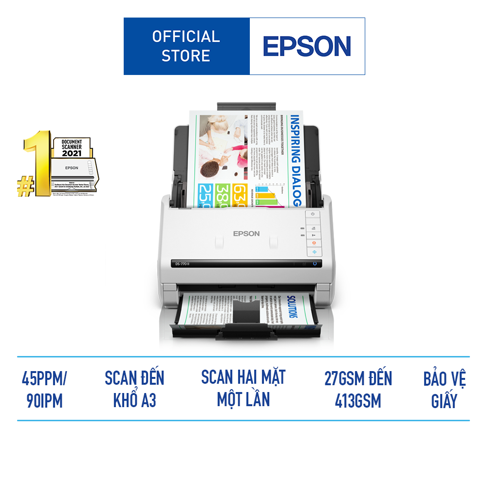 Máy quét tài liệu hai mặt màu Epson DS-770 II