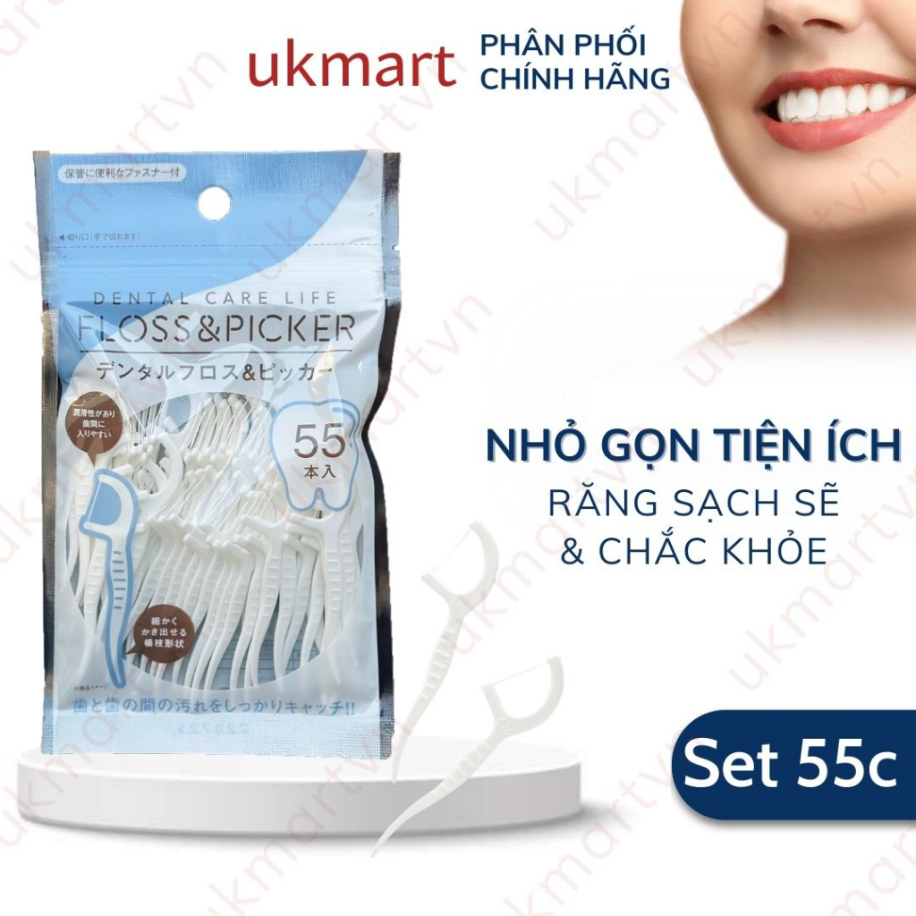 Tăm Chỉ Kẽ Răng Pierrot Flossers Gói 30 Cái/ Tây Ban Nha và chỉ Tagami Nhật Bản 55c