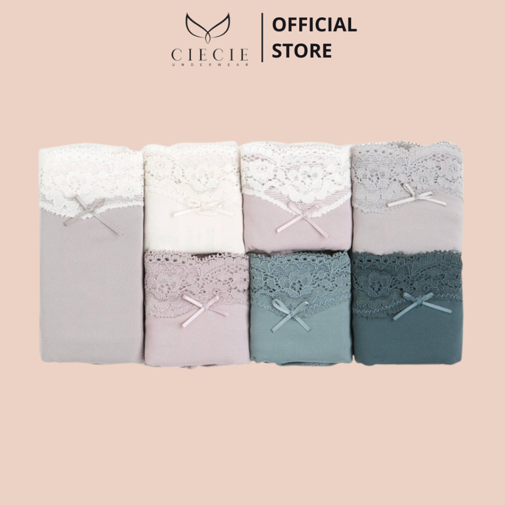 Hộp 7 quần lót CieCie Underwear chất thun lạnh mềm mịn, co giãn tốt, kiểu dáng basic, ôm mông