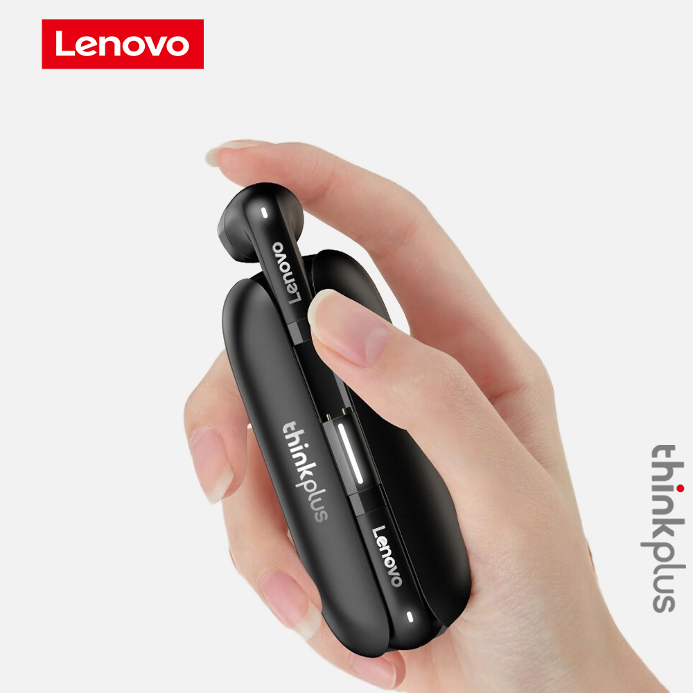 Tai nghe thể thao chơi game Lenovo TW60 không dây bluetooth 5.3 có mic giảm tiếng ồn âm nổi kép chờ lâu 300mAh