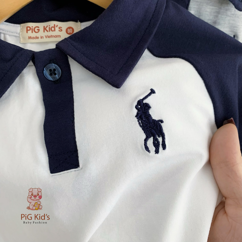 Bộ polo cộc tay cổ đức unisex cho bé trai bé gái, bộ thun mềm mát cá tính sành điệu cho bé