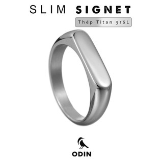 Nhẫn odin slim signet - thép titan 316l