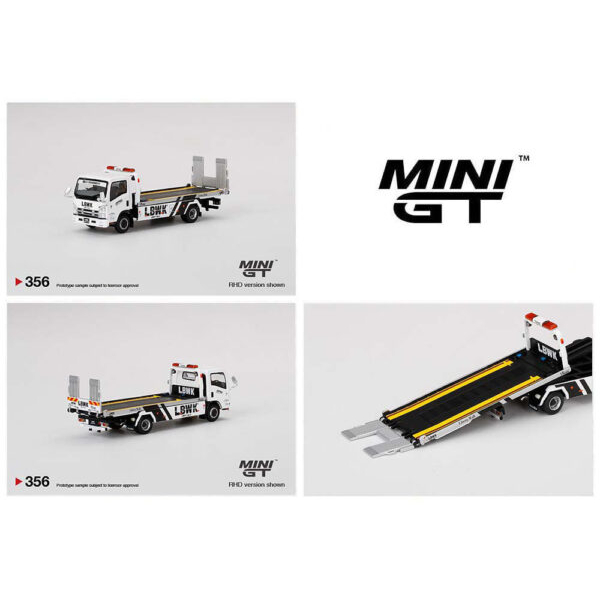 MINIGT #356 Isuzu N-Series Vehicle Transporter LBWK White- Xe mô hình