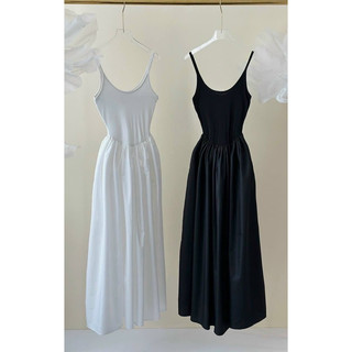 Đầm Dây Gân Phối Kate Form Maxi Basic CGZR