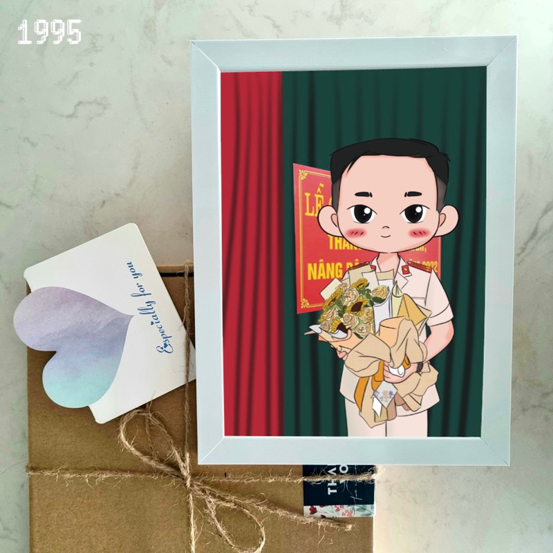 Quà Tặng Tranh Chân Dung Chibi Vẽ Theo Yêu Cầu