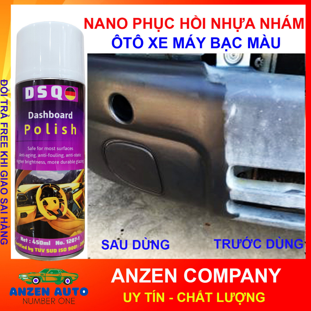 Chai Phục Hồi Nhựa Nhám - Dưỡng Nhựa Nhám - Đánh Bóng Xe, Làm Mới Ghế Da, Taplo, Nội Thất Ô Tô - Dsq Db Polish