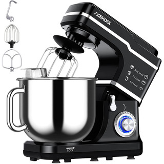 (Hàng xuất Mỹ)- Máy nhào bột 7L 1400W ACEKOOL - máy trộn bột, đánh trứng, trộn salad- thố inox 100%- Bảo hành 1 năm