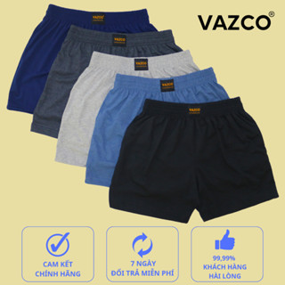 Quần đùi ngủ thun cotton nam nữ VAZCO Q27 màu trơn thun co giãn thấm hút mồ hôi tốt mặc ngủ thoải mái