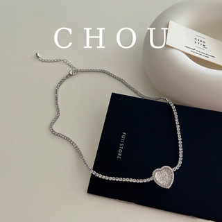 Dây chuyền, vòng cổ mặt trái tim đính đá | chou accessories |