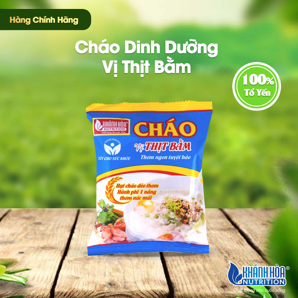 Cháo Ăn Liền Cao Cấp - Khánh Hòa Nutrition - Vị Thịt Bằm/Vị Thịt Gà Gói 50G