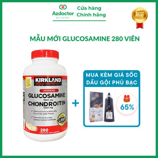 Glucosamine hcl kirkland with msm hộp 280 viên 1500mg hỗ trợ tái tạo phục hồi sụn khớp dược phẩm azdoctor vn