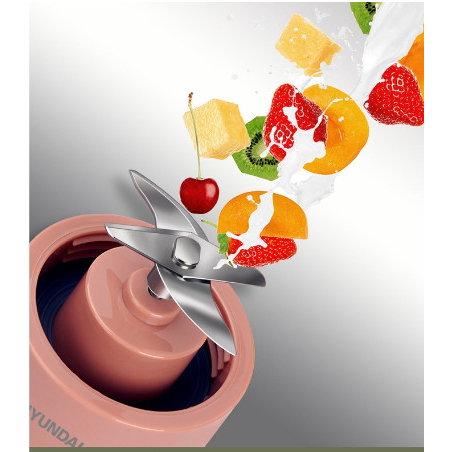 Máy Xay Sinh Tố Cầm Tay Mini HYUNDAI, Máy Xay Đa Năng Sạc Tích Điện 4 Lưỡi - TJ-10 - KS home