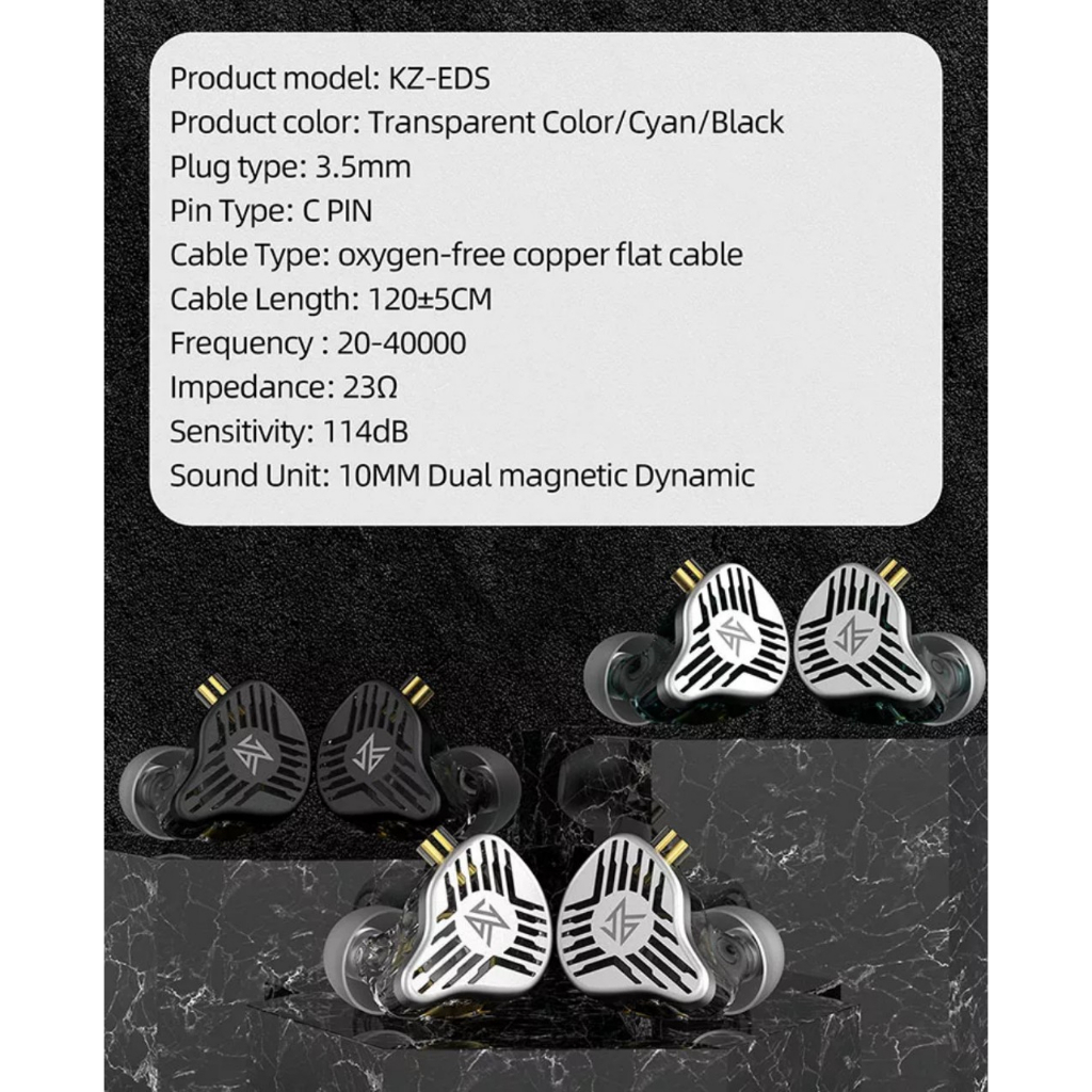 Tai nghe Bass KZ EDS, Bass mạnh, Giá rẻ