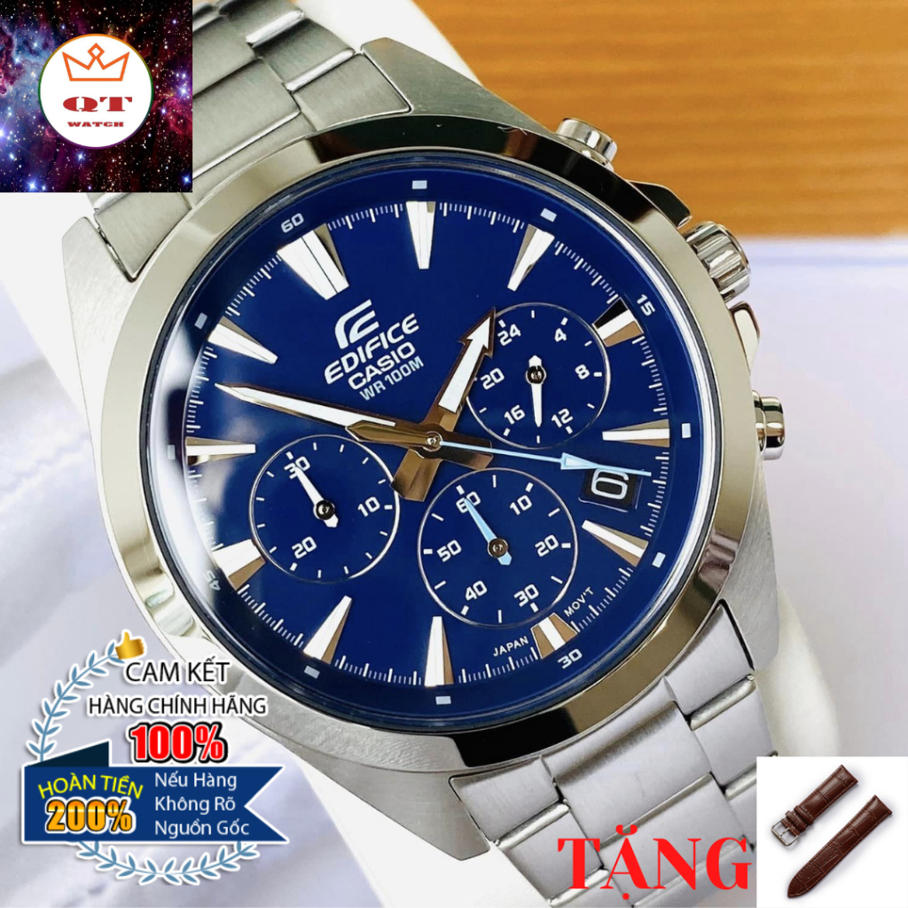 Đồng Hồ Nam CASIO Edifice EFV-630D Chính Hãng Tặng Dây Da Cao Cấp
