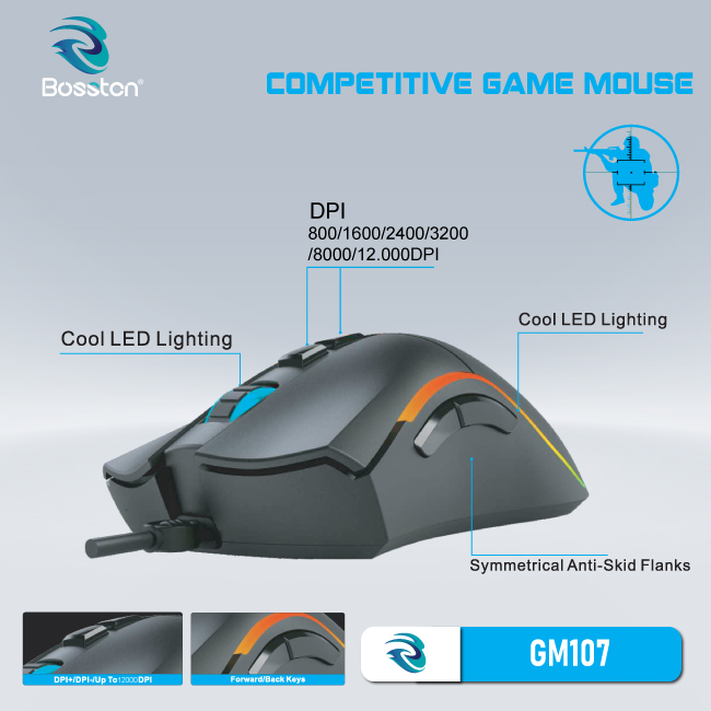 Chuột Bosston GM107 Gaming 12.000DPI